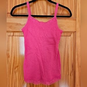 Pink lace tank top